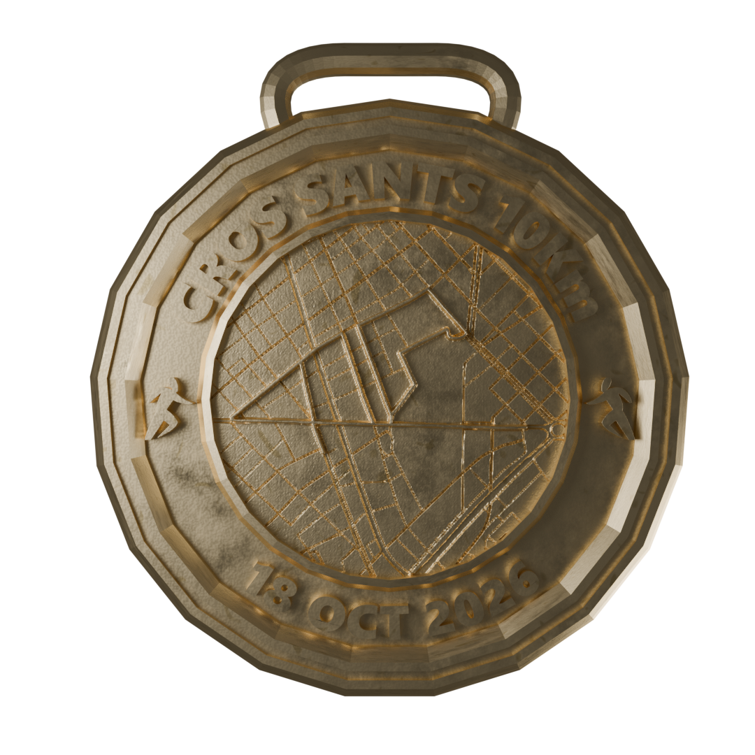 Medalla Cros Sants 10km Barcelona 2026